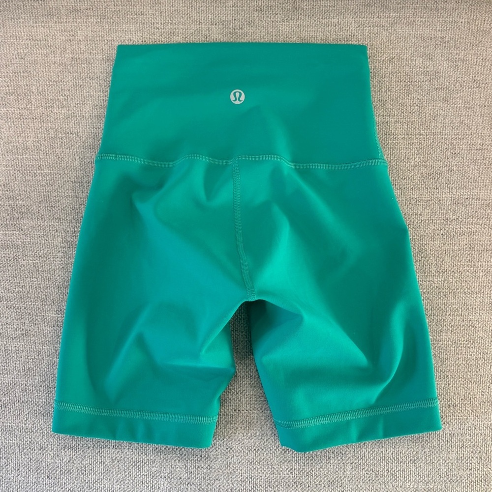Lululemon Wunder Train High Rise Shorts 6" Size 0 In Teal Lagoon